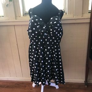 Torrid Polka Dot Swim Skirt One Piece